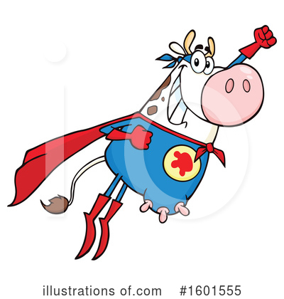Royalty-Free (RF) Cow Clipart Illustration by Hit Toon - Stock Sample #1601555