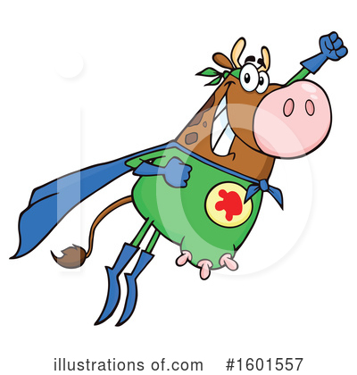 Royalty-Free (RF) Cow Clipart Illustration by Hit Toon - Stock Sample #1601557