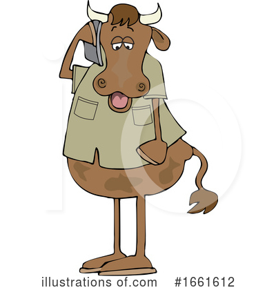 Royalty-Free (RF) Cow Clipart Illustration by djart - Stock Sample #1661612
