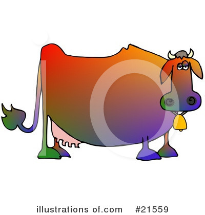 Royalty-Free (RF) Cow Clipart Illustration by djart - Stock Sample #21559