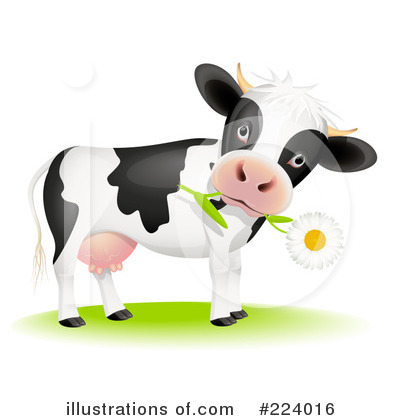 Royalty-Free (RF) Cow Clipart Illustration by Oligo - Stock Sample #224016