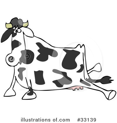 Royalty-Free (RF) Cow Clipart Illustration by djart - Stock Sample #33139