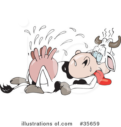 Royalty-Free (RF) Cow Clipart Illustration by Dennis Holmes Designs - Stock Sample #35659