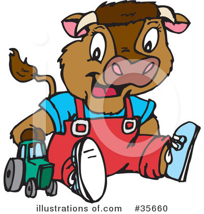 Cow Clipart #35660 by Dennis Holmes Designs
