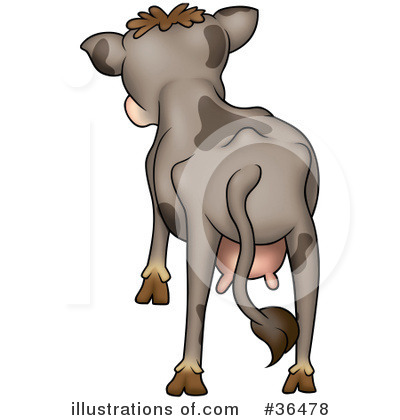 Royalty-Free (RF) Cow Clipart Illustration by dero - Stock Sample #36478