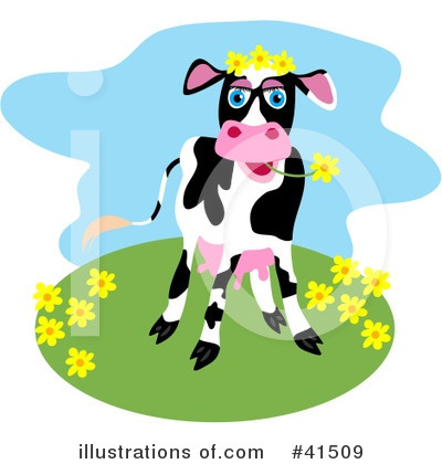 Royalty-Free (RF) Cow Clipart Illustration by Prawny - Stock Sample #41509