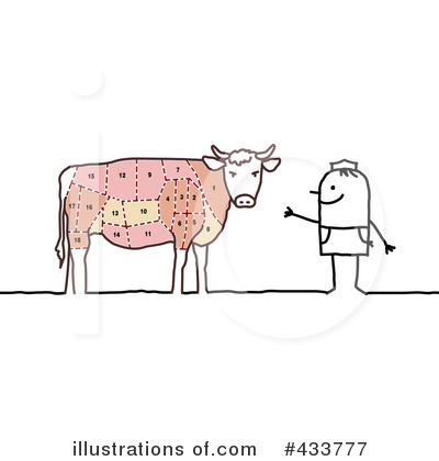 Royalty-Free (RF) Cow Clipart Illustration by NL shop - Stock Sample #433777