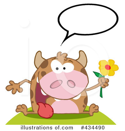 Royalty-Free (RF) Cow Clipart Illustration by Hit Toon - Stock Sample #434490
