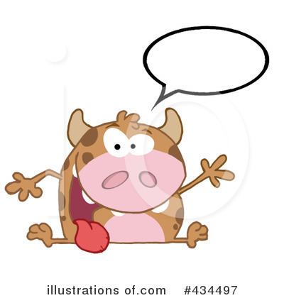 Royalty-Free (RF) Cow Clipart Illustration by Hit Toon - Stock Sample #434497