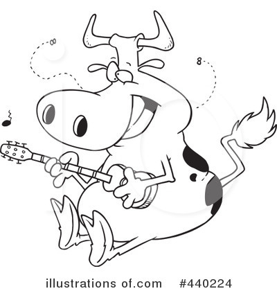 Royalty-Free (RF) Cow Clipart Illustration by toonaday - Stock Sample #440224