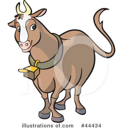 Royalty-Free (RF) Cow Clipart Illustration by Frisko - Stock Sample #44434