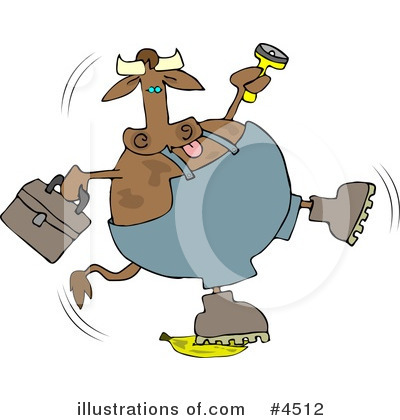 Royalty-Free (RF) Cow Clipart Illustration by djart - Stock Sample #4512