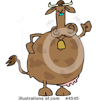 Royalty-Free (RF) Cow Clipart Illustration by djart - Stock Sample #4545