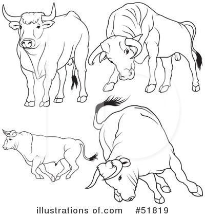 Royalty-Free (RF) Cow Clipart Illustration by dero - Stock Sample #51819