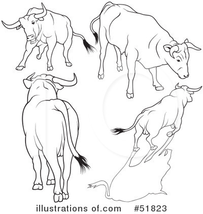 Royalty-Free (RF) Cow Clipart Illustration by dero - Stock Sample #51823