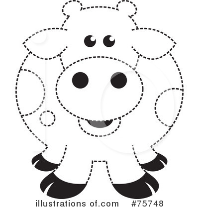 Royalty-Free (RF) Cow Clipart Illustration by Lal Perera - Stock Sample #75748