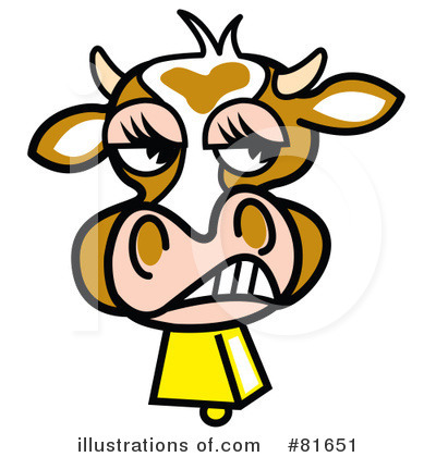 Royalty-Free (RF) Cow Clipart Illustration by Andy Nortnik - Stock Sample #81651