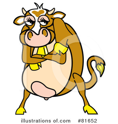 Royalty-Free (RF) Cow Clipart Illustration by Andy Nortnik - Stock Sample #81652