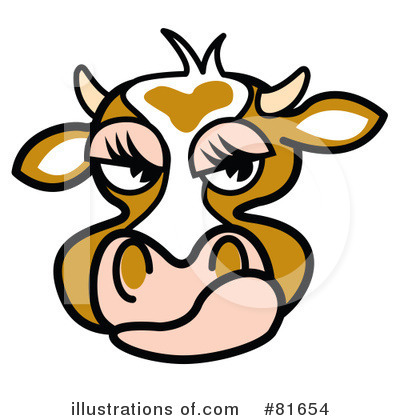 Royalty-Free (RF) Cow Clipart Illustration by Andy Nortnik - Stock Sample #81654