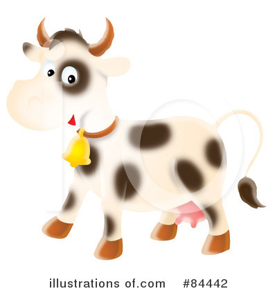 Royalty-Free (RF) Cow Clipart Illustration by Alex Bannykh - Stock Sample #84442