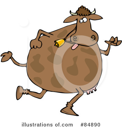 Royalty-Free (RF) Cow Clipart Illustration by djart - Stock Sample #84890