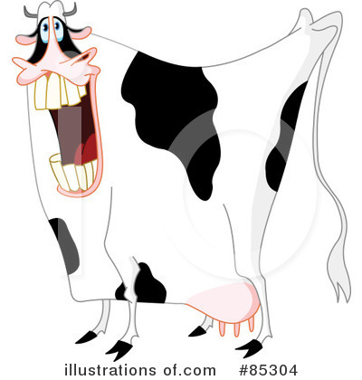 Royalty-Free (RF) Cow Clipart Illustration by yayayoyo - Stock Sample #85304