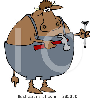 Royalty-Free (RF) Cow Clipart Illustration by djart - Stock Sample #85660