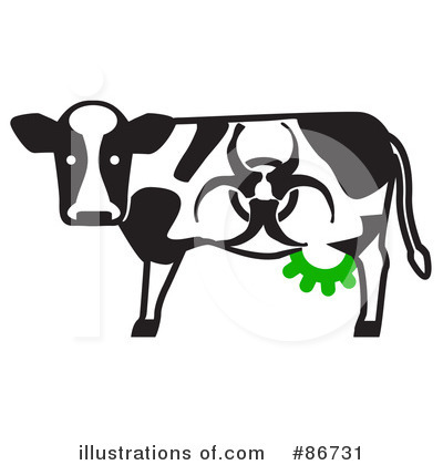 Royalty-Free (RF) Cow Clipart Illustration by Leo Blanchette - Stock Sample #86731