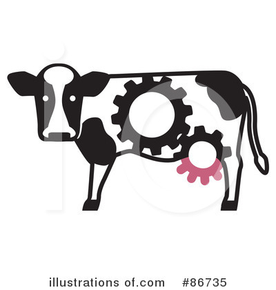 Royalty-Free (RF) Cow Clipart Illustration by Leo Blanchette - Stock Sample #86735