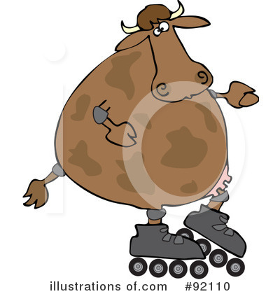 Royalty-Free (RF) Cow Clipart Illustration by djart - Stock Sample #92110