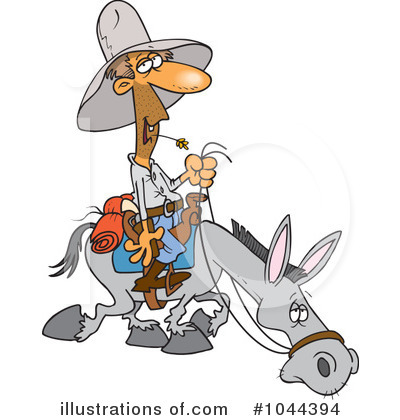 Royalty-Free (RF) Cowboy Clipart Illustration by toonaday - Stock Sample #1044394