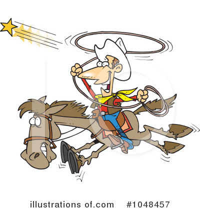 Royalty-Free (RF) Cowboy Clipart Illustration by toonaday - Stock Sample #1048457
