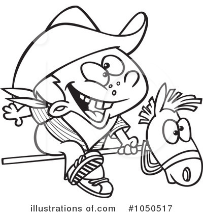 Royalty-Free (RF) Cowboy Clipart Illustration by toonaday - Stock Sample #1050517