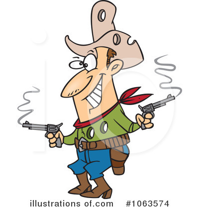 Royalty-Free (RF) Cowboy Clipart Illustration by toonaday - Stock Sample #1063574