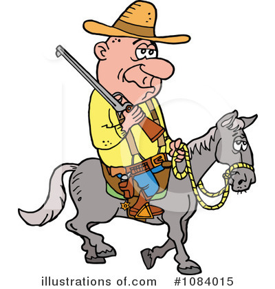 Royalty-Free (RF) Cowboy Clipart Illustration by LaffToon - Stock Sample #1084015