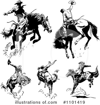 Royalty-Free (RF) Cowboy Clipart Illustration by BestVector - Stock Sample #1101419