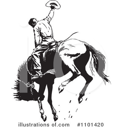 Royalty-Free (RF) Cowboy Clipart Illustration by BestVector - Stock Sample #1101420