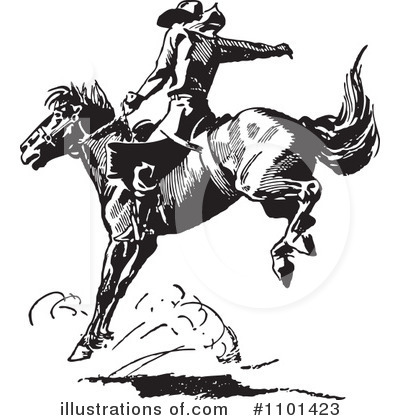 Royalty-Free (RF) Cowboy Clipart Illustration by BestVector - Stock Sample #1101423