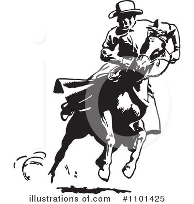 Royalty-Free (RF) Cowboy Clipart Illustration by BestVector - Stock Sample #1101425