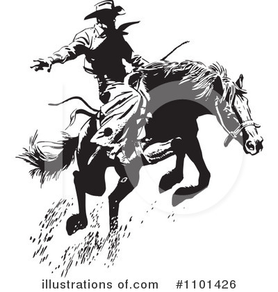 Royalty-Free (RF) Cowboy Clipart Illustration by BestVector - Stock Sample #1101426