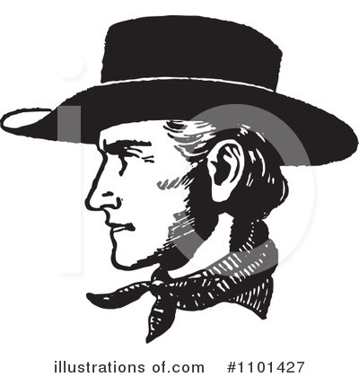 Royalty-Free (RF) Cowboy Clipart Illustration by BestVector - Stock Sample #1101427