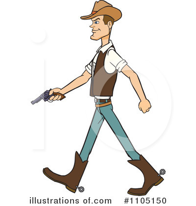 Royalty-Free (RF) Cowboy Clipart Illustration by Cartoon Solutions - Stock Sample #1105150