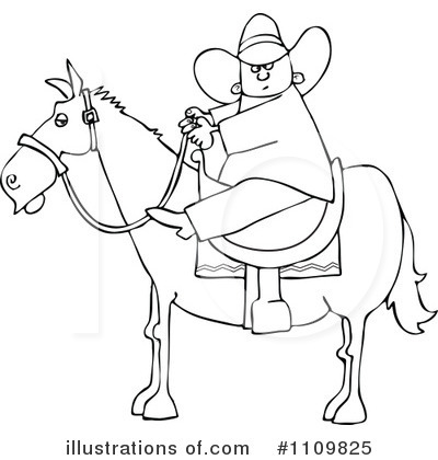 Royalty-Free (RF) Cowboy Clipart Illustration by djart - Stock Sample #1109825
