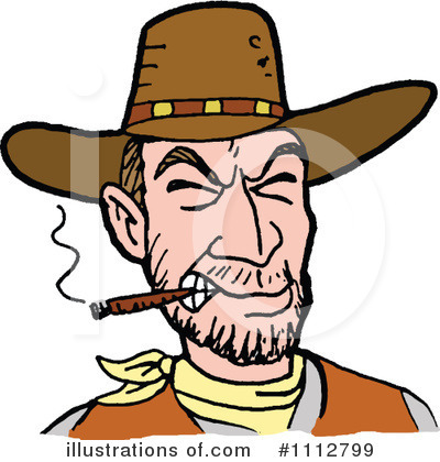 Royalty-Free (RF) Cowboy Clipart Illustration by LaffToon - Stock Sample #1112799