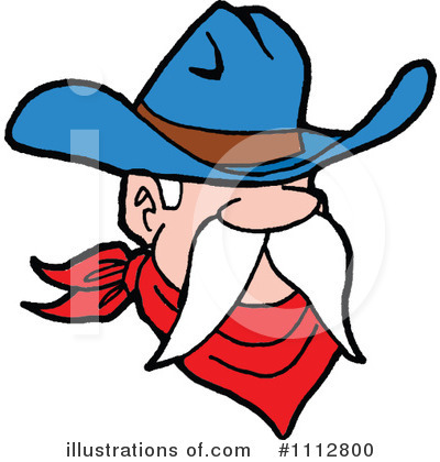 Royalty-Free (RF) Cowboy Clipart Illustration by LaffToon - Stock Sample #1112800
