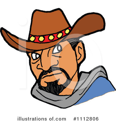 Royalty-Free (RF) Cowboy Clipart Illustration by LaffToon - Stock Sample #1112806