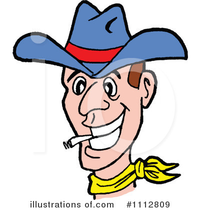 Royalty-Free (RF) Cowboy Clipart Illustration by LaffToon - Stock Sample #1112809