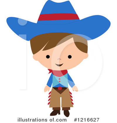 Royalty-Free (RF) Cowboy Clipart Illustration by peachidesigns - Stock Sample #1216627
