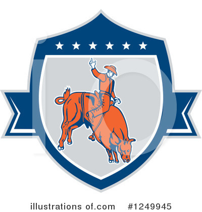 Royalty-Free (RF) Cowboy Clipart Illustration by patrimonio - Stock Sample #1249945
