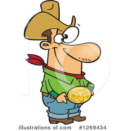 Royalty-Free (RF) Cowboy Clipart Illustration by toonaday - Stock Sample #1269434
